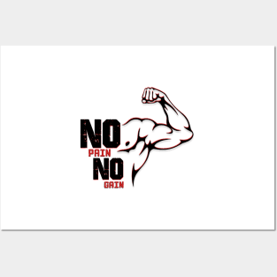 No pain No gain gym Posters and Art